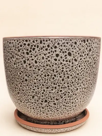 Benekli Sırlı Saksı No 6 Ø35cm -  Saksilar - Lalezar Botanik